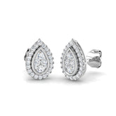 Glow Gold Cluster Diamond Earrings | Elegant 0.33ct Luxury Jewelry