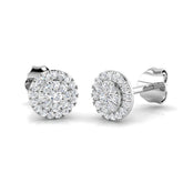 Darky Cluster Diamond Earrings in Gold | Luxury 0.25ct to 8ct