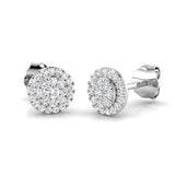 Darky Cluster Diamond Earrings in Gold | Luxury 0.25ct to 8ct