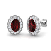 Tide Garnet Luxury 2.5ct Gold Diamond Earrings - Elegant Jewelry Choice