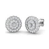 Elegant Vintage Gold Diamond Earrings - 0.5ct Luxury Jewelry