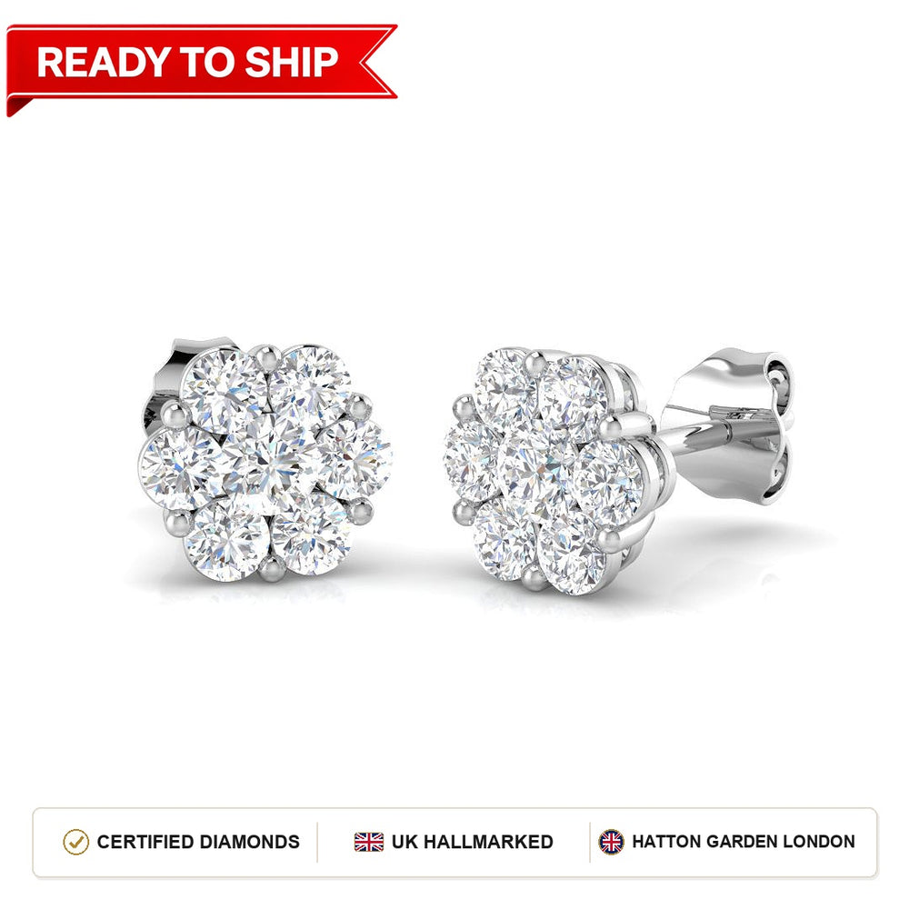 Lab grown diamond earring