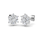 Zinny Gold Cluster Diamond Earrings | 0.5ct - 6ct Luxury Jewelry