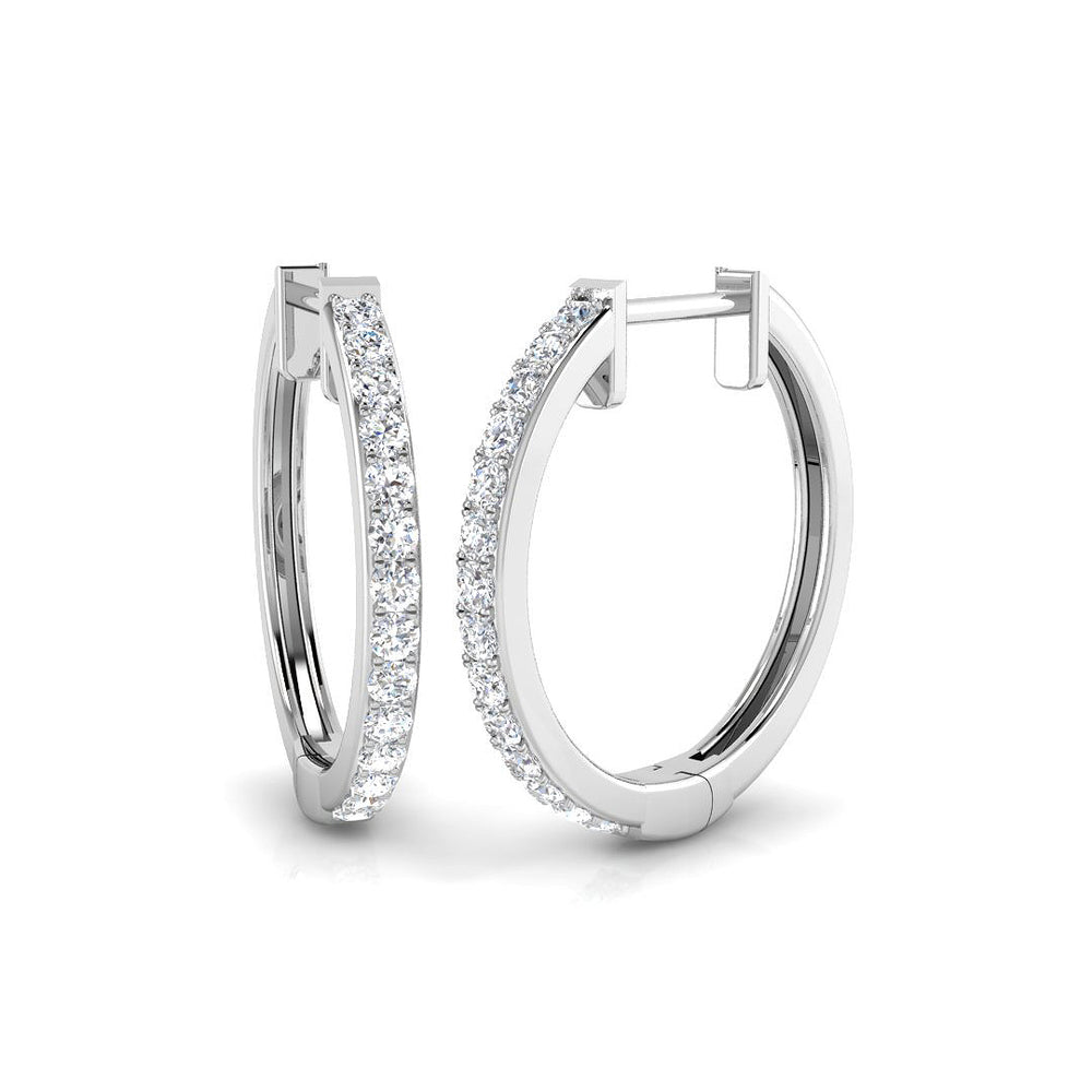0.27ct Natural Diamond Round Cut Stud Earrings in 9K White Gold