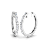 0.27ct Natural Diamond Round Cut Stud Earrings in 9K White Gold