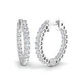 Hoop Earrings - Pansy 1ct To 2ct Exquisite Diamond Brilliance
