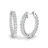 Hoop Earrings - Pansy 1ct To 2ct Exquisite Diamond Brilliance