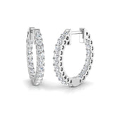 0.77ct Lab Diamond Round Cut Stud Earrings in 9K White Gold