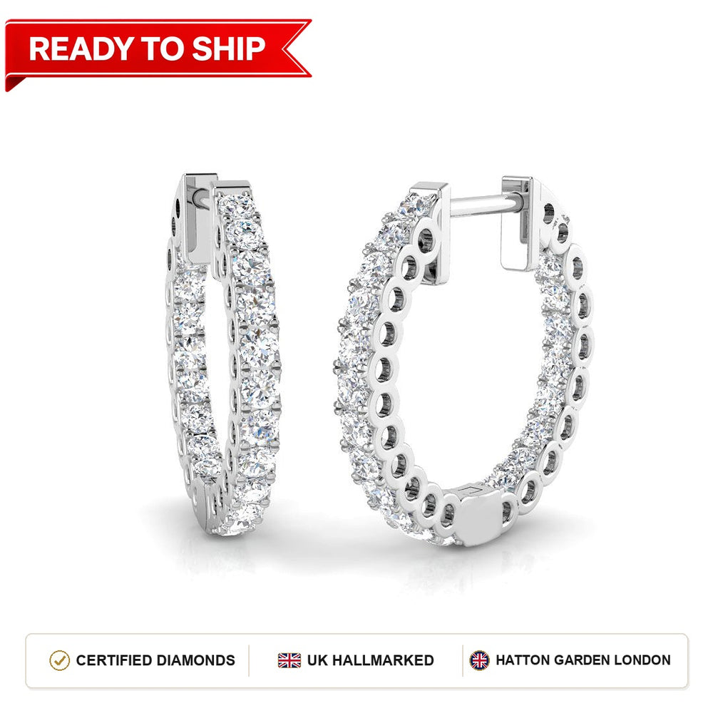 Lab grown diamond earring