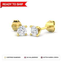 Lab grown diamond earring