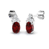 Deeby Ruby and Diamond Gold Earrings – Exquisite 1.25-1.5ct Luxury