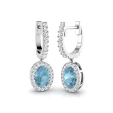 Chloe Aquamarine Gold Earrings - Luxury 1.75ct to 4ct Diamond Jewelry