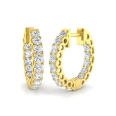 9ct Yellow Gold 1.49ct Lab Grown Diamond Hoop Earrings