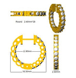 9ct Yellow Gold 1.49ct Lab Grown Diamond Hoop Earrings