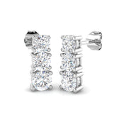 9ct White Gold 1.81ct Lab Grown Diamond Drop Earrings