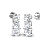 9ct White Gold 1.81ct Lab Grown Diamond Drop Earrings