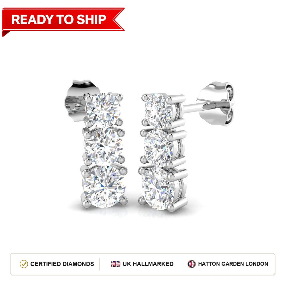 Lab grown diamond earring