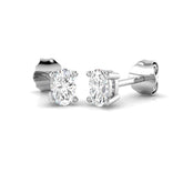 Stud Earrings with Cushion Cut Diamond Bezel Set | Gold