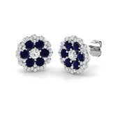 Tumby 1.25ct Gold Blue Sapphire Luxury Diamond Earrings