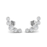 Bryce Gold Diamond Crawler Earrings - Elegant 0.25ct Luxury Jewelry