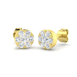 Tansy Luxury Gold Cluster Diamond Earrings | 0.5ct to 3.5ct