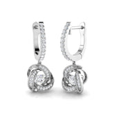 Rubby Gold Drop & Trilogy Diamond Earrings - Luxury 0.33ct Jewelry