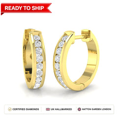 Lab grown diamond earring