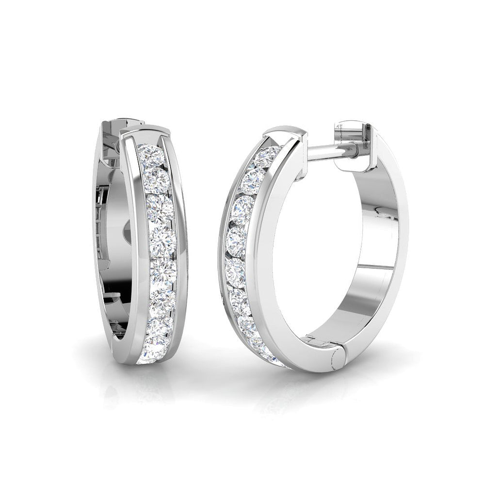 0.35ct Lab Diamond Round Cut Stud Earrings in 9K White Gold