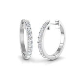 9ct White Gold 0.49ct Lab Grown Diamond Hoops Earrings