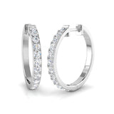 Hoop Earrings - Ergly 1ct Round Cut Diamond Pure Radiance