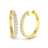 Hoop Earrings - Ergly 1ct Round Cut Diamond Pure Radiance
