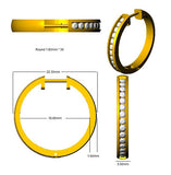 Boucles d'oreilles créoles en or avec diamants ronds naturels/de synthèse - Poinçonnées au Royaume-Uni