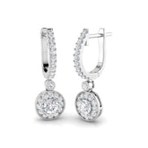 Rusty Gold Diamond Drop & Trilogy Earrings - 1ct Luxury Jewelry