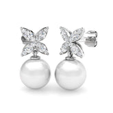 Conan Luxury Gold Pearl Diamond Earrings - 10.5ct Radiance