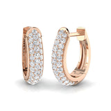 Hoop Earrings - Amber 0.5ct Lab Grown Diamond