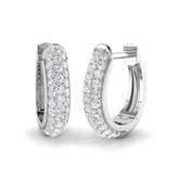 Hoop Earrings - Amber 0.5ct Lab Grown Diamond
