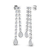 Dainty Gold Diamond Drop & Trilogy Earrings - 1ct Luxury Jewelry