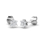 "Wren Gold Cluster Diamond Earrings - Luxurious Haute Couture Gemstone"