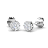 Calyx Gold Cluster Diamond Earrings - Exquisite 0.15ct to 2ct Luxury