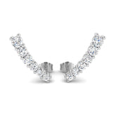 Cushy 1ct Gold Diamond Crawlers - Elegant Luxury Earrings
