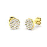 0.29ct Natural Diamond Round Cut Stud Earrings in 9K Yellow Gold