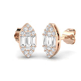 Stud Earrings with Marquise Cluster Diamonds | 0.33ct