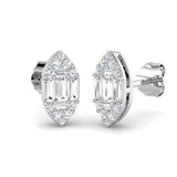 Stud Earrings with Marquise Cluster Diamonds | 0.33ct