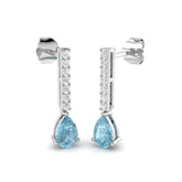 Simply Elegant 1ct Aquamarine Gold Earrings - Luxury Diamond Jewelry