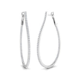 Hoop Earrings - Towsy 0.5ct Elegant Diamond Sparkle