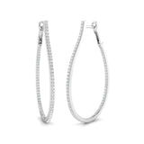 Hoop Earrings - Towsy 0.5ct Elegant Diamond Sparkle