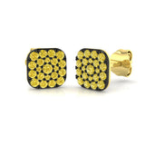 "Buffy Gold Diamond Earrings | Elegant 0.33ct to 0.5ct Gemstone Style"