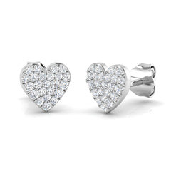 9K Yellow Gold or White Gold 0.2ct Natural Diamond Cluster Earrings