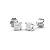 Luxhy Gold Solitaire Diamond Earrings - Elegant Luxury Jewelry