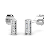 Truyy Elegant Gold Diamond Earrings - 0.1ct Shaped Luxury Jewelry